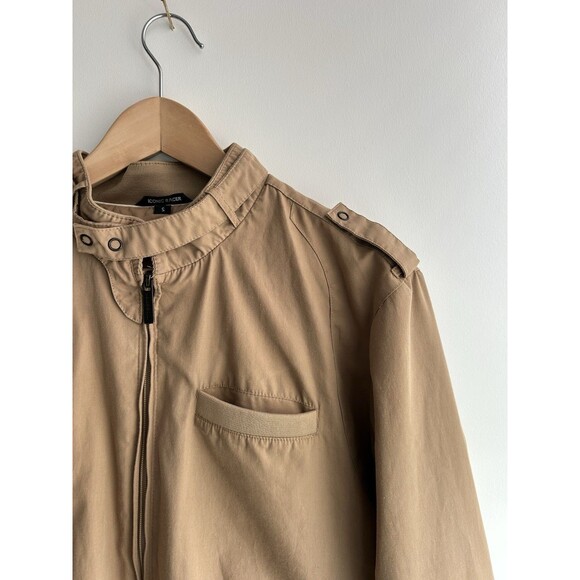 Members Only Iconic Racer Jacket Men’s Size S Tan Full Zip Lightweight Retro - Picture 3 of 7